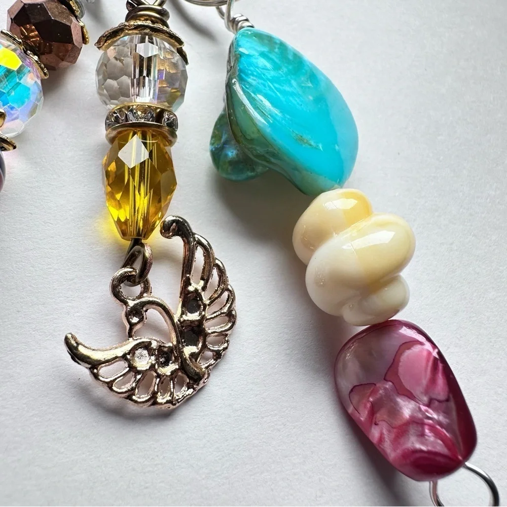 Brooch | Hand Crafted | Glass Beaded |  Pin Artisan Multicolor Wire-Wrapped OOAK